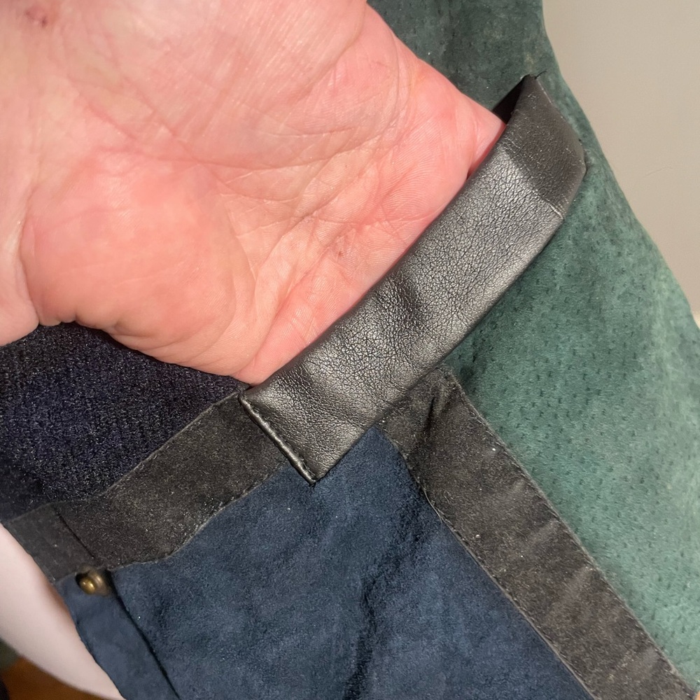 1990’s Leather Patchwork Multicolor Vest For Women - image 4